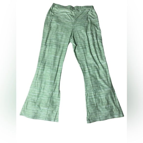 ASOS DESIGN Curve Retro Flare Bell Bottom Pant in 70s Space Dye Sage Size 14 New - Picture 8 of 8